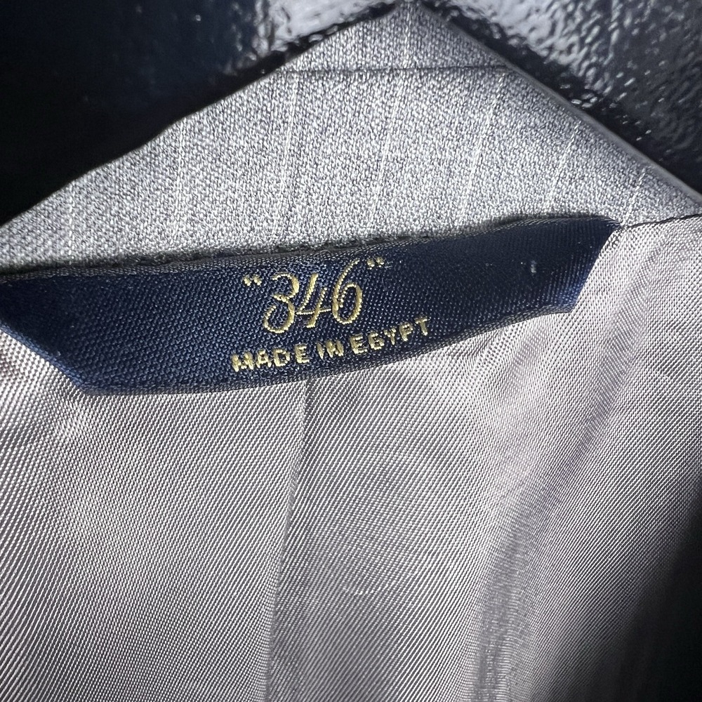 Brooks Brothers Regent Fit 41L Men's Coat Jacket Gray Stripe Tollegno 1900 Italy - Picture 13 of 16